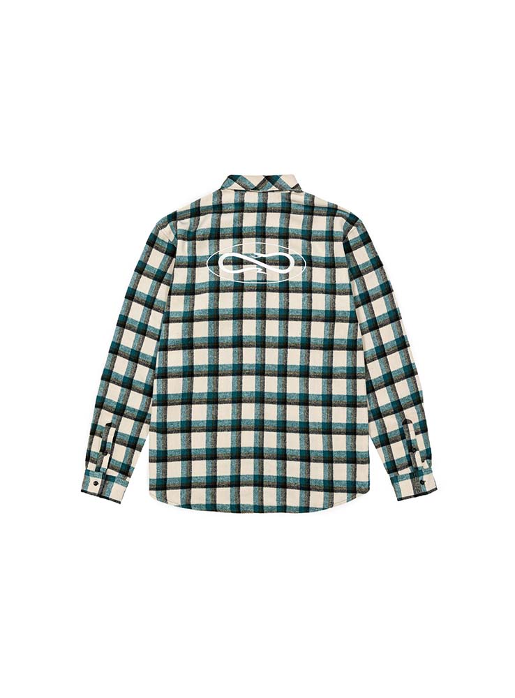 PROPAGANDA - Logo Atom Flannel Shirt - Cream Green