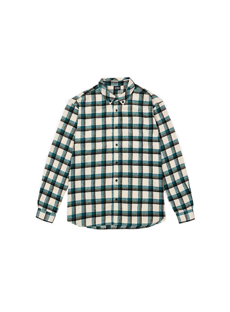 PROPAGANDA - Logo Atom Flannel Shirt - Cream Green