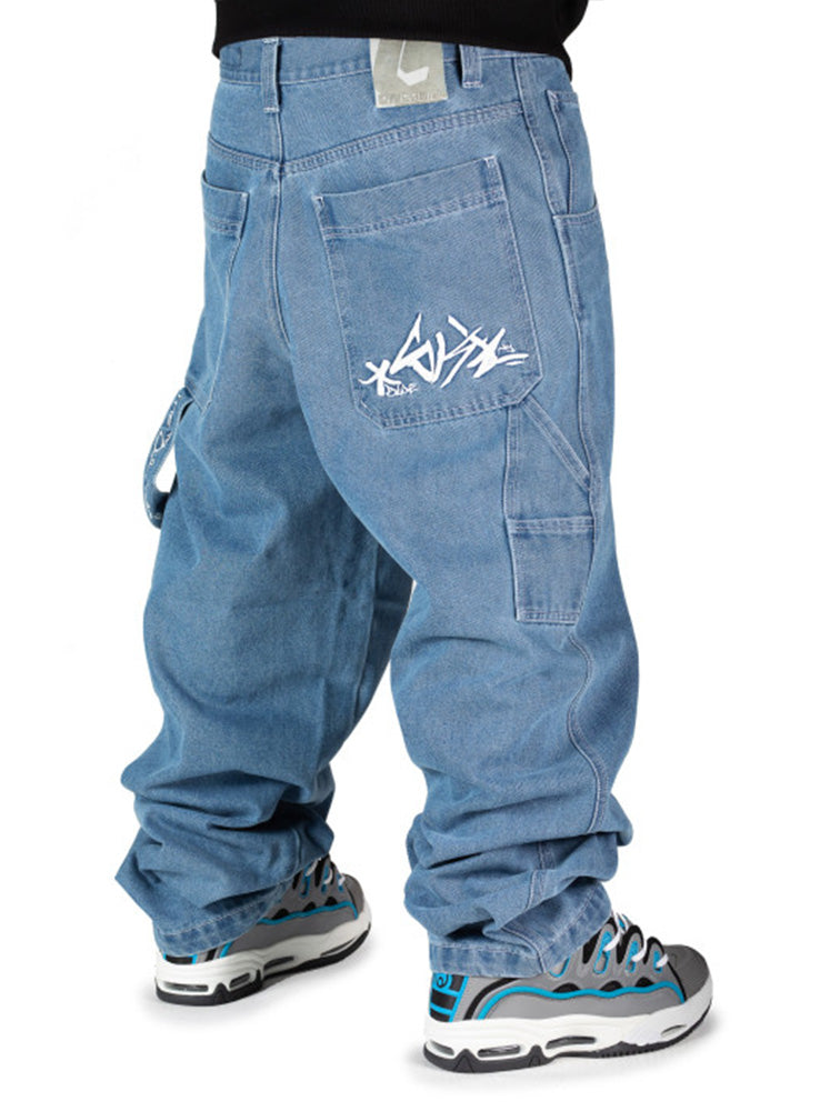 BLUESKIN - Denim jeans Ricamo Bianco - Light Blue