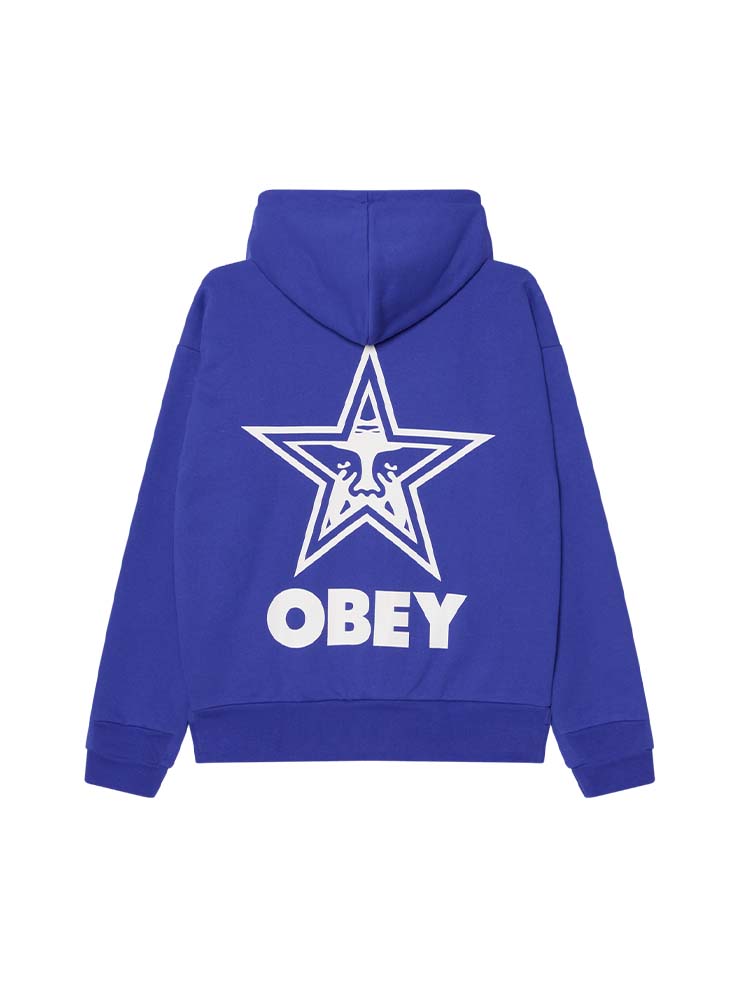 OBEY - Bold Star Extra Heavy Hoodie - Dazzling Blue