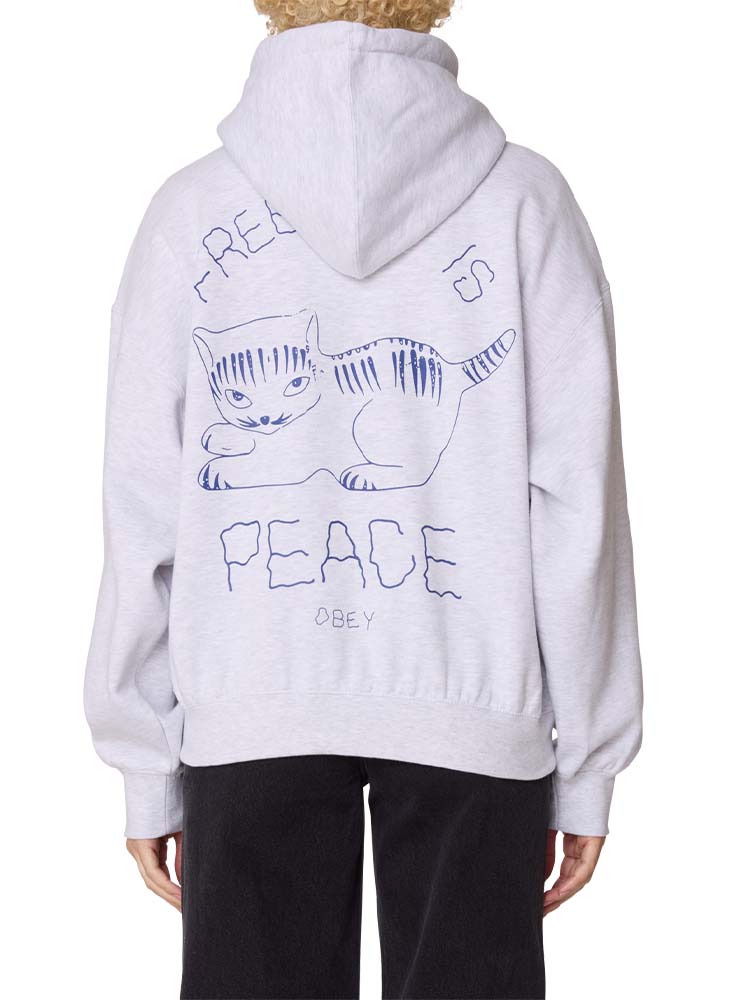 OBEY - Peace Baggy Zip Hoodie - Ash Grey