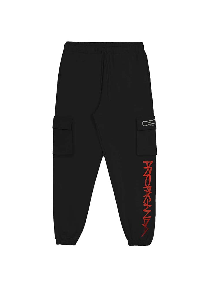PROPAGANDA - Script Cargo Sweatpant - Black