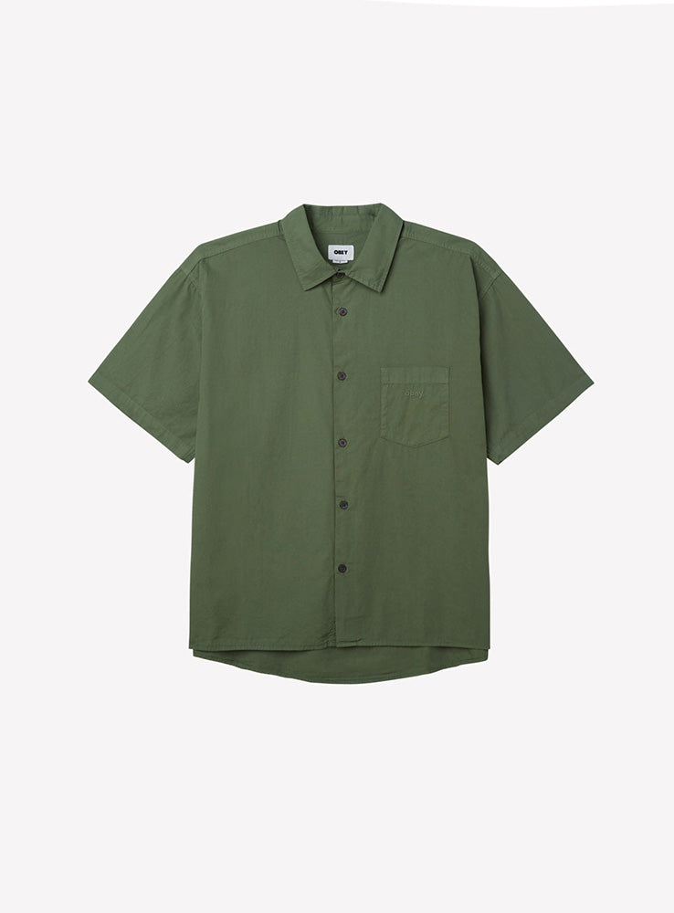 OBEY - Shirt Pigment Sully Woven - Green Forest