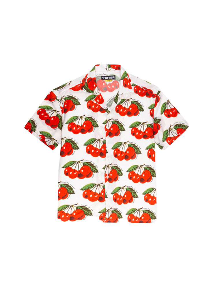 IUTER - Cherry Allover Shirt - Allover Print White