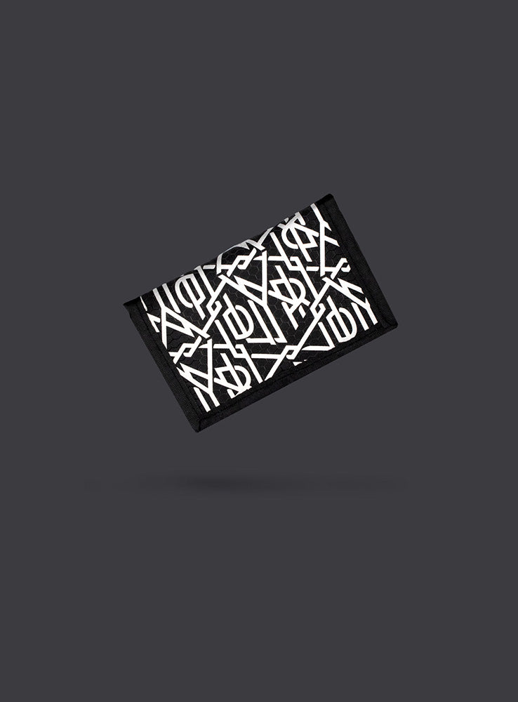 DOLLY NOIRE - Reflective Monogram Wallet - Black
