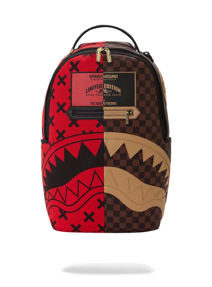 SPRAYGROUND - Backpack Half Split - Red/Brown