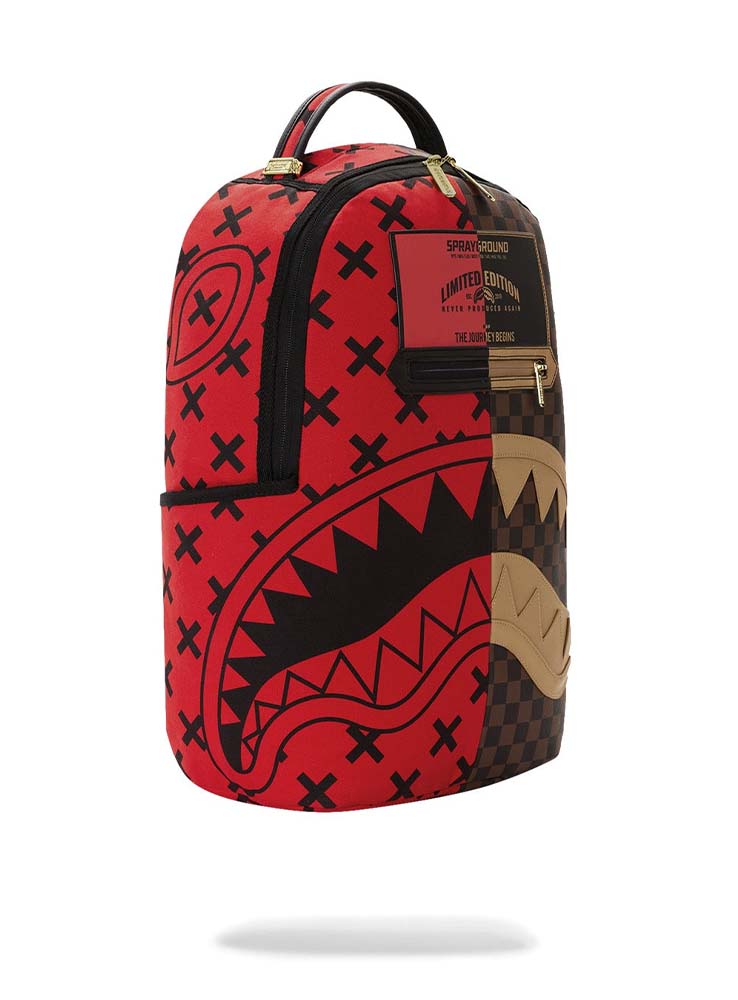 SPRAYGROUND - Backpack Half Split - Red/Brown