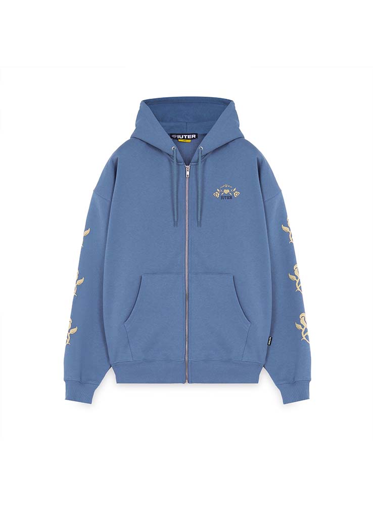 IUTER - Floral Zip Hoodie