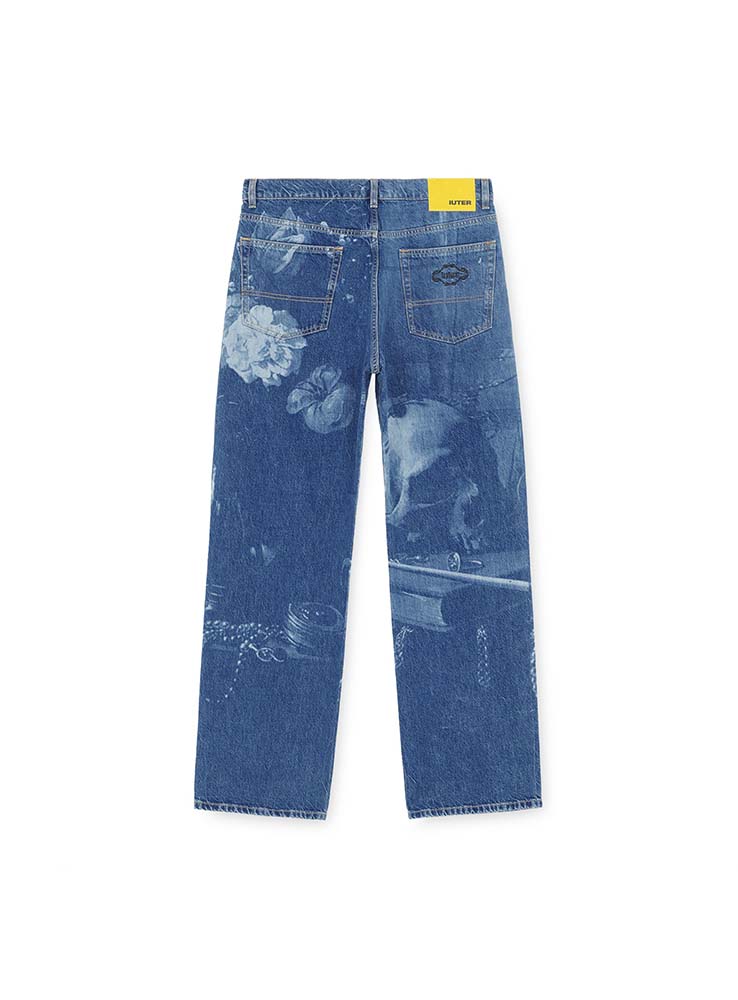 IUTER - Still Life Loose Denim Pants - MediumBlue