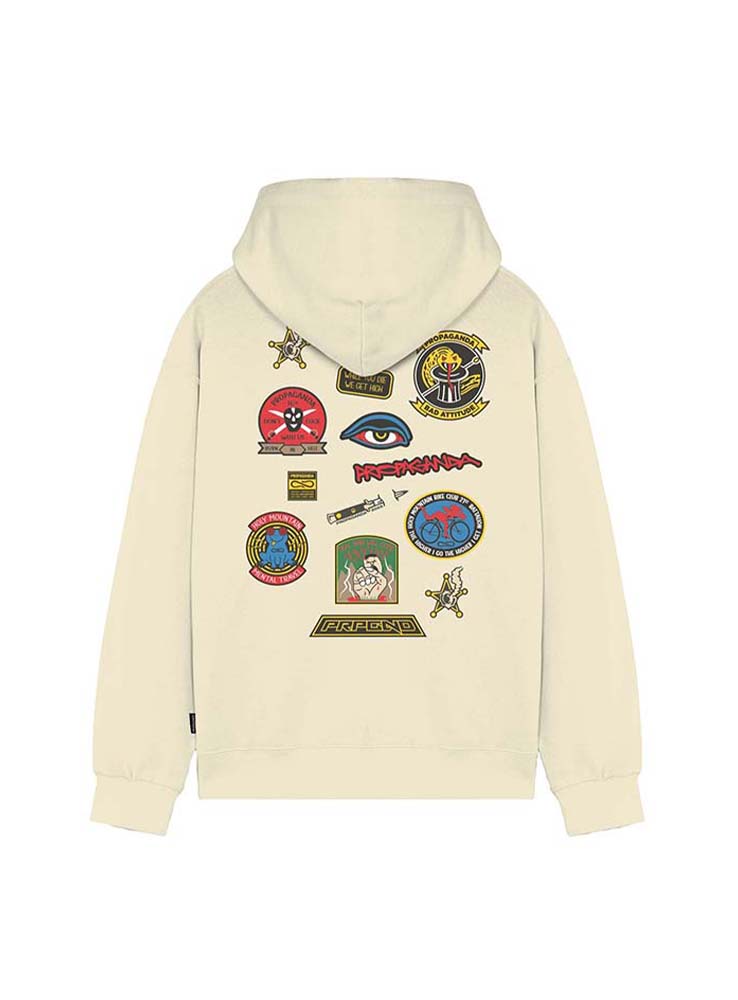 PROPAGANDA - Zippered Hoodie Trooper - Cream