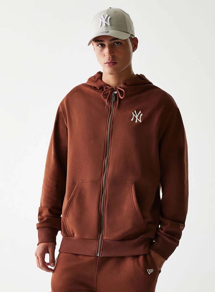 NEWERA - N.Y. Yankees Zip Hoodie - Brown