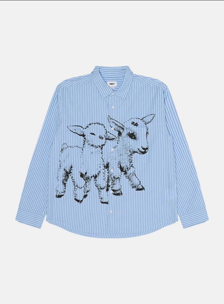 OBEY - Billy Shirt - Light Blue Multi