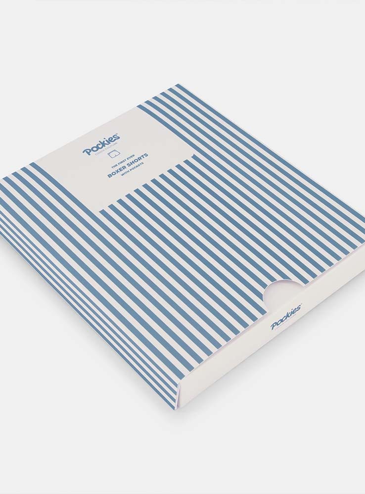 POCKIES - Blue Striped Boxer - Blust