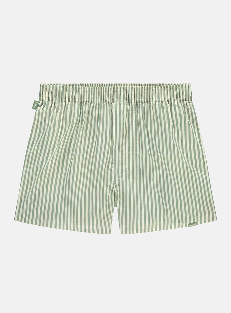 POCKIES - Green Striped Boxer - Green