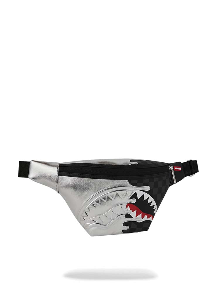 SPRAYGROUND - Silver Side Drip Check Savvy Crossbody - Black