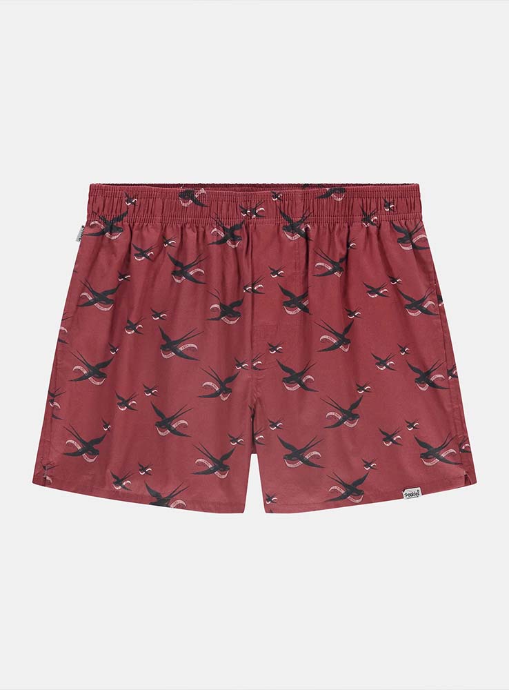 POCKIES - The Swallow x Pockies Boxer - Brick Red