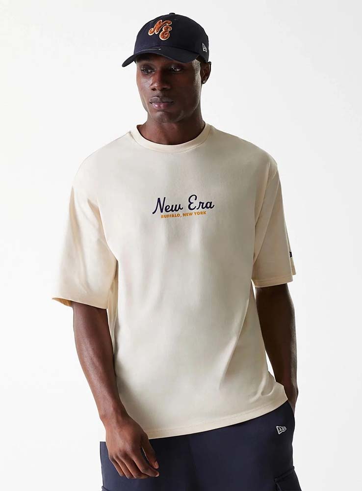 NEWERA - Oversize Tee Animal Graphic - Beige